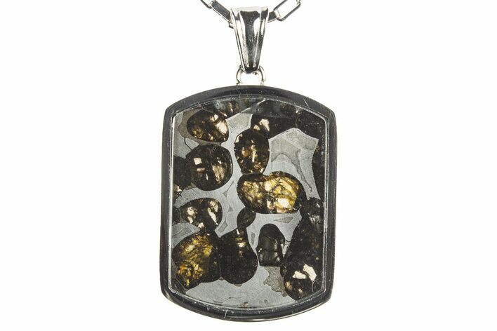 Sericho Pallasite Dog Tag Meteorite Pendant - Kenya #331370
